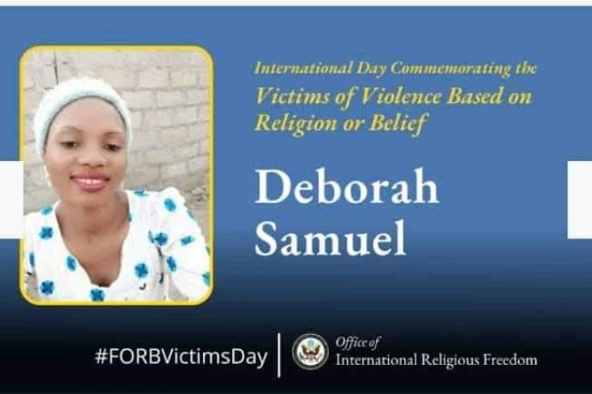 U.S HONOURS DEBORAH SAMUEL KILLED IN SOKOTO 