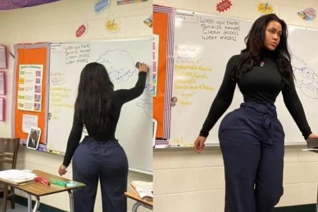 ART TEACHER UNDER FIRE FOR VOLUPTUOUS CURVES AS PARENTS ACCUSE HER OF BEING A DISTRACTION
