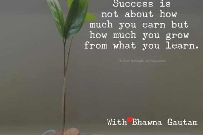 WHY SHOULD WE NOT MEASURE SUCCESS IN TERMS OF ONE'S FINANCIAL STATUS?