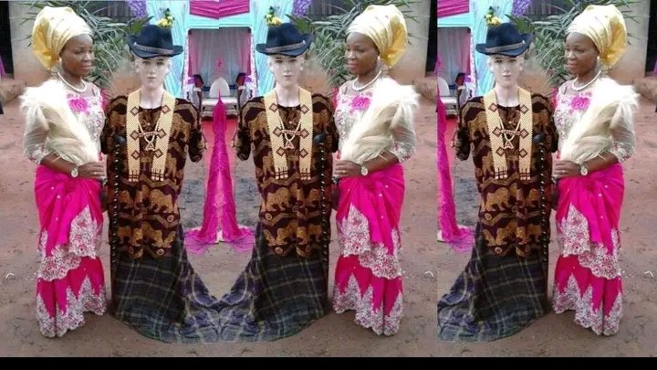 NIGERIAN LADY WEDS A MANNEQUIN TO REPRESENT HER FIANCÉ WHO IS BASED ABROAD