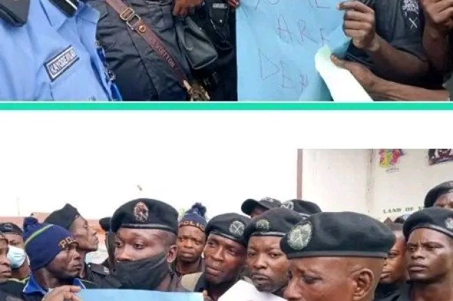 OSUN POLICEMEN PROTEST NON-PAYMENT OF THEIR SALARIES, ACCUSE OKADA RIDERS OF SLEEPING WITH THEIR WIVES