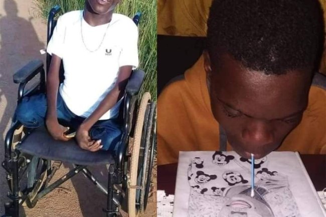 17-YEAR-OLD DISABLED ARTIST USES HIS MOUTH TO CREATE AMAZING ARTWORK