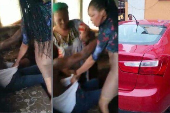 NIGERIAN WOMAN FIGHTS HER HUSBAND FOR ALLOWING HIS MOTHER SIT AT THE FRONT SEAT OF THEIR CAR 