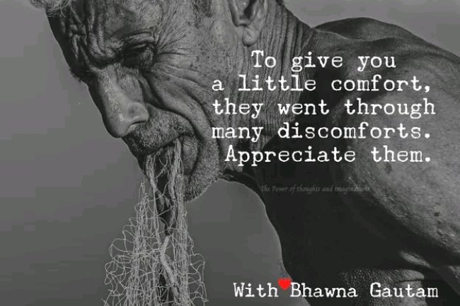 DO YOU APPRECIATE YOUR PARENTS WHO TOOK CARE OF YOUR EVERY LITTLE NEED?