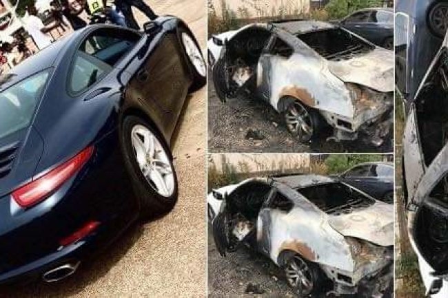 NIGERIAN GIRL SETS HER BOYFRIEND’S 15 MILLION NAIRA CAR ON FIRE AFTER HE BROKE UP WITH HER 