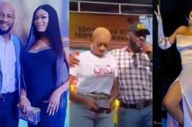 “NO MAN CAN PUT ASUNDER” – YUL EDOCHIE SAYS AS HE EMBRACES WIFE, MAY AT HER BIRTHDAY CELEBRATION