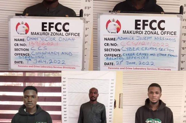 FIVE INTERNET FRAUDSTERS BAG JAIL TERMS IN MAKURDI 