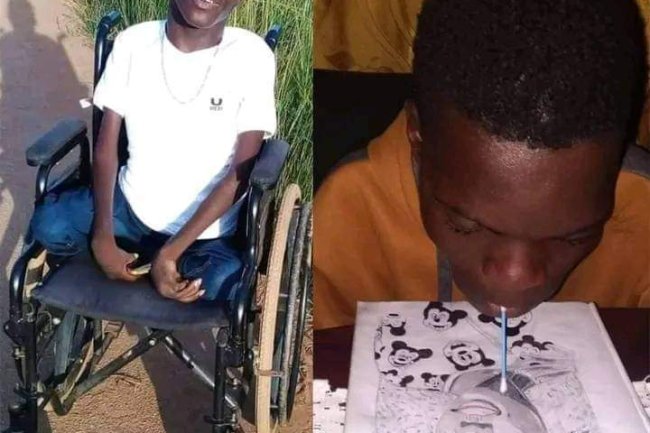 17-YEAR-OLD DISABLED ARTIST USES HIS MOUTH TO CREATE AMAZING ARTWORK