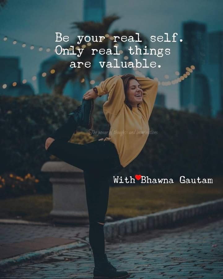 DO YOU ALLOW YOURSELF TO BE THE REAL YOU? 