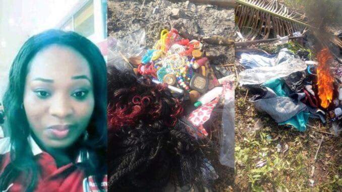 BEAUTIFUL NIGERIAN LADY GIVES HER LIFE TO CHRIST, BURNS HER MAKEUP KIT, WIGS AND TROUSERS