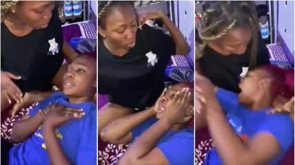 BEAUTIFUL NIGERIAN LADY CRIES HER EYES OUT AS AFTER BOYFRIEND OF MANY YEARS BROKE UP WITH HER