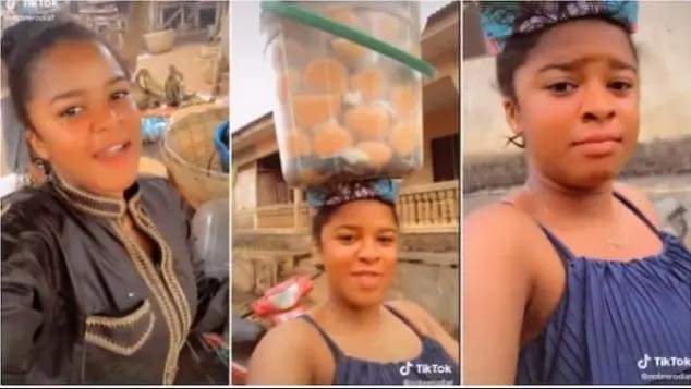 "AS LONG AS I’M NOT SLEEPING WITH ANY MAN” – BEAUTIFUL NIGERIAN LADY HAWKS ON THE ROAD