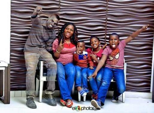 NIGERIAN WOMAN PHOTOSHOPS HER LATE HUSBAND INTO FAMILY PHOTOS AS SHE CELEBRATES HIS BIRTHDAY