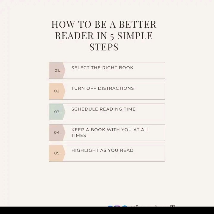 HOW TO BE A BETTER READER IN 5 SIMPLE STEPS