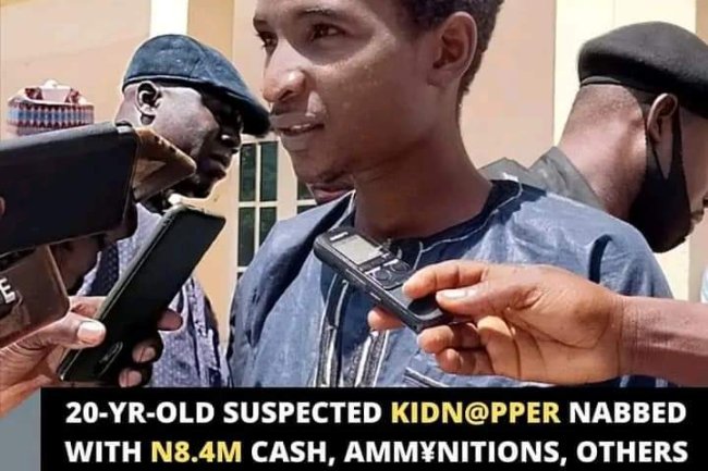 20-YR-OLD SUSPECTED KIDN@PPER NABBED WITH N8.4M CASH, AMM¥NITIONS, OTHERS IN BAUCHI 