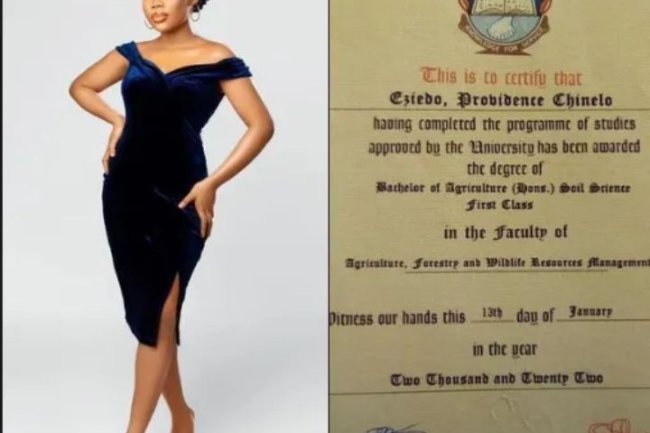 UNICAL STUDENT BREAKS 36 YEARS OLD RECORD AFTER BAGGING A FIRST CLASS IN SOIL SCIENCE 