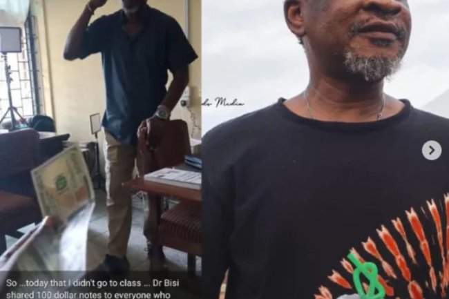 UI LECTURER GIFTS $100 EACH TO TEN STUDENTS THAT ATTENDED HIS FIRST CLASS AFTER ASUU STRIKE