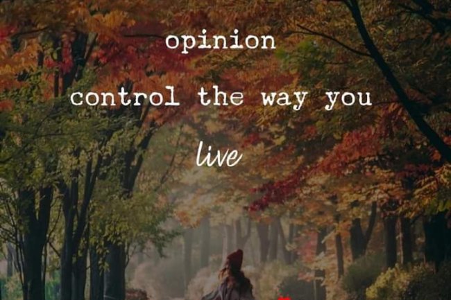 IS YOUR LIFE CONTROLLED BY OTHER PEOPLE'S OPINION?