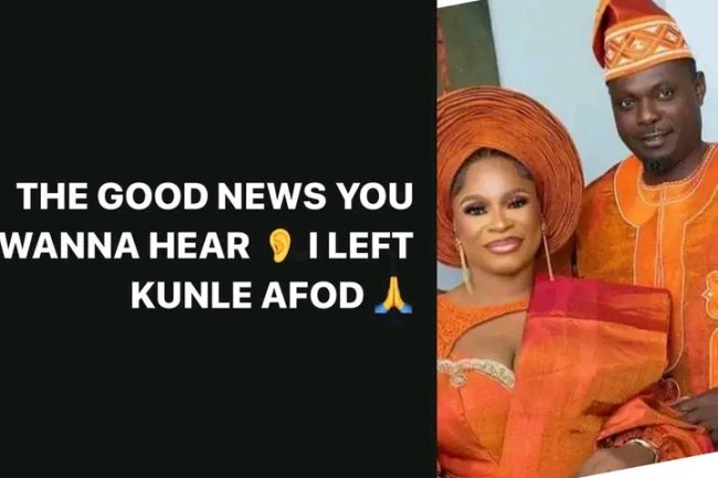 ACTRESS DESOLA AFOD ANNOUNCES SPLIT FROM HUSBAND, KUNLE AFOD, FOLLOWING ALLEGED FIGHT OVER BABY MAMA 