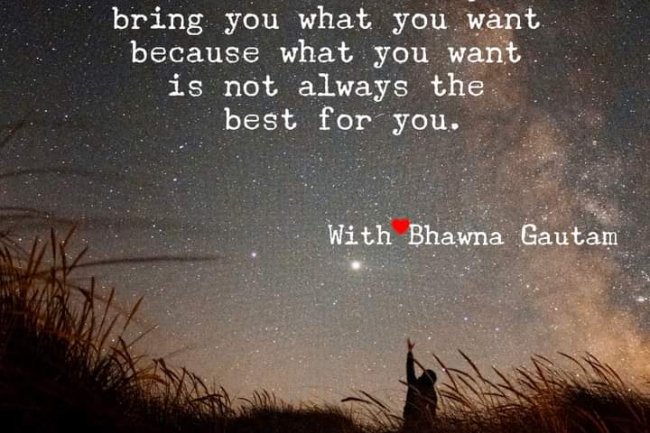 WHY DO WE SOMETIMES DON'T GET SOMETHING THAT WE DESIRE TOO MUCH?