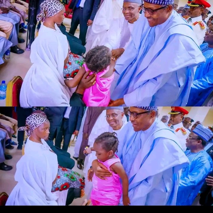 PRESIDENT BUHARI VISITS FREED TRAIN PASSENGERS IN KADUNA