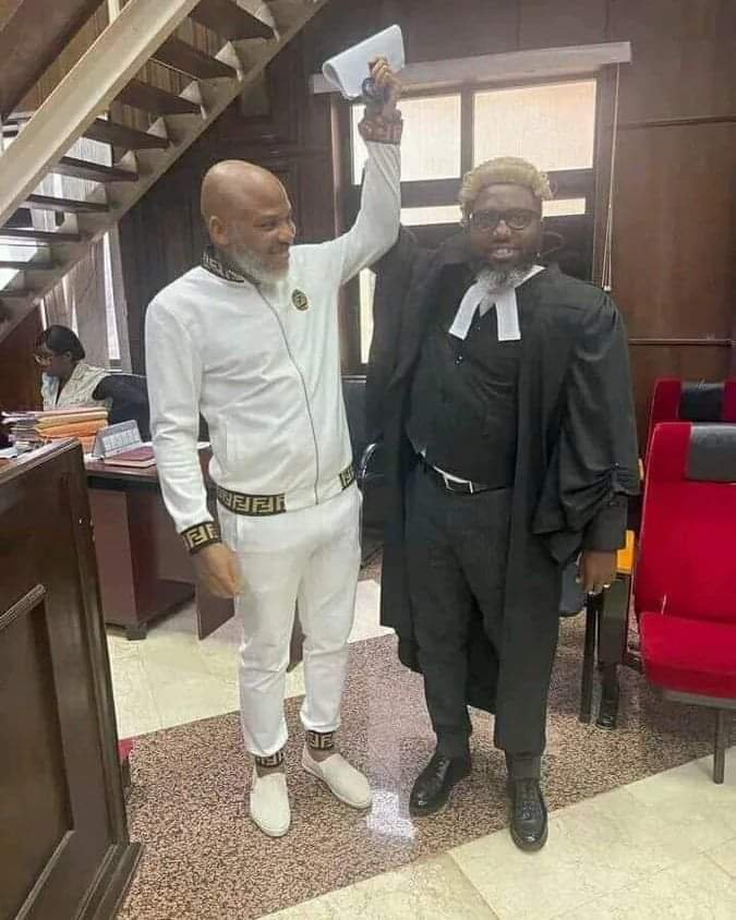 NNAMDI KANU WINS APPEAL COURT CASE AGAINST FG, DISCHARGED AND QUITTED 