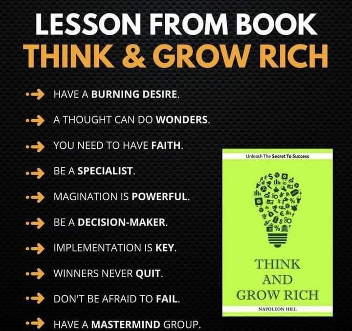 10 LESSONS OF BOOK "THINK & GROW RICH" - NAPOLEON HILL