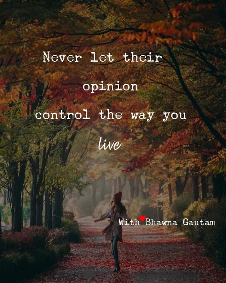 IS YOUR LIFE CONTROLLED BY OTHER PEOPLE'S OPINION?