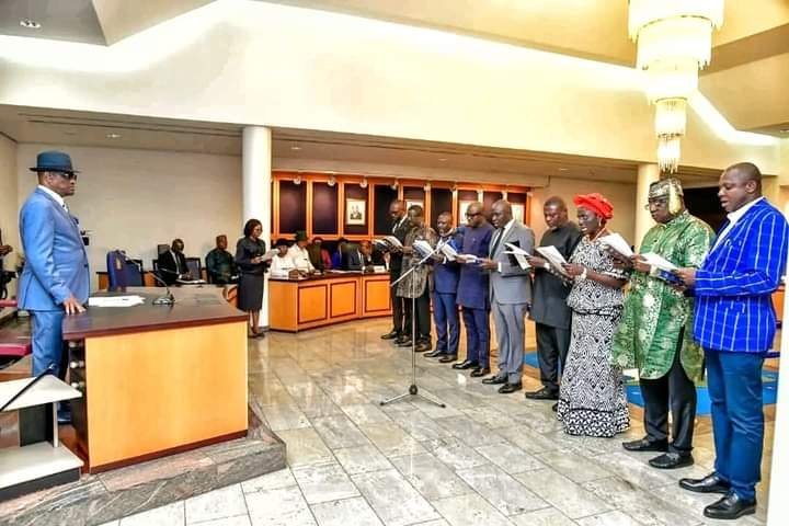 GOVERNOR WIKE SWEARS IN 18 NEW COMMISSIONERS 