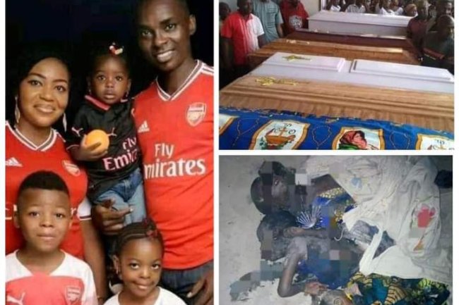 SAD AS FATHER, MOTHER AND THEIR 3 KIDS BURNT TO DEATH BY FIRE CAUSED BY MOSQUITO COIL 