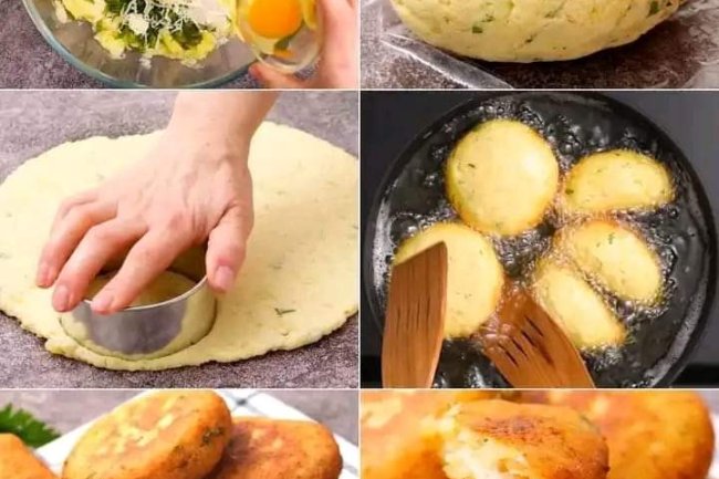 POTATO BOMBS STUFFED WITH MOZZARELLA AND HAM