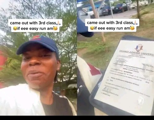 "RUN AM IF E EASY"- UNIZIK THIRD CLASS GRADUATE DARES CRITICS