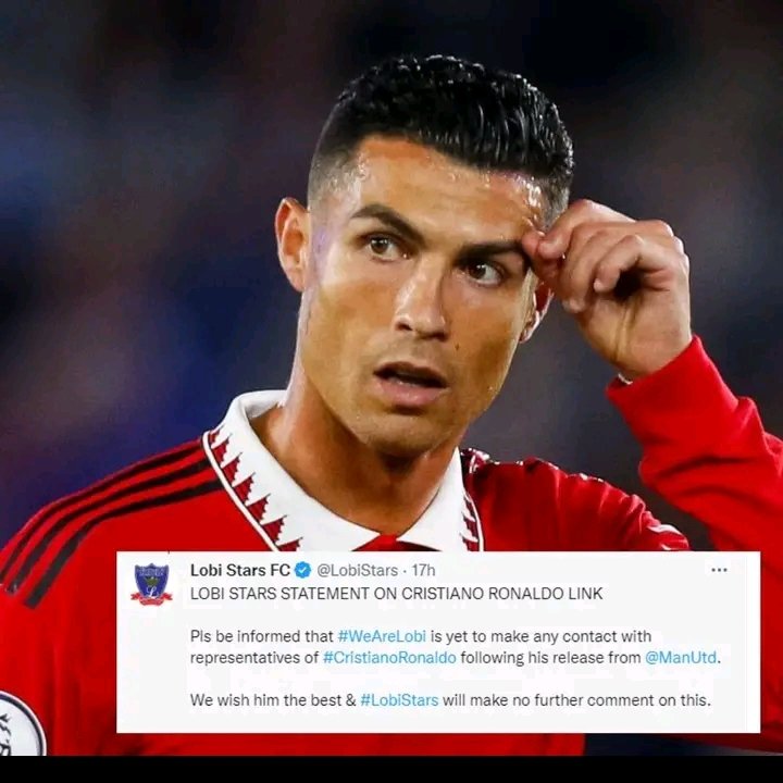 NIGERIAN CLUB LOBI STARS DEBUNKS 'MOVE' TO SIGN RONALDO