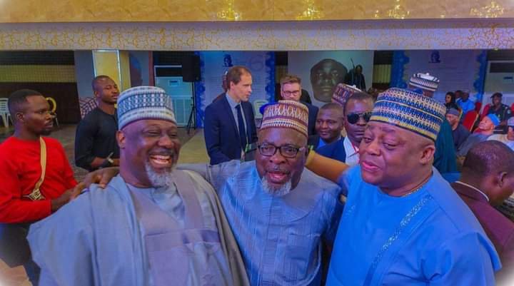 POLITICAL FOES, DINO MELAYE, FANI-KAYODE, MEET AT SARAKI'S MEMORIAL LECTURE