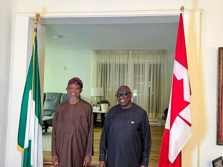 AREGBESOLA VISITS NIGERIAN HIGH COMMISSIONER TO CANADA