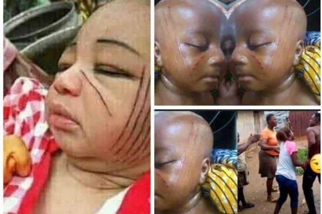 NIGERIAN MAN PUNCHES HIS MOTHER IN-LAW FOR GIVING HIS NEW BORN BABY TRIBAL MARKS WITHOUT HIS PERMISSION