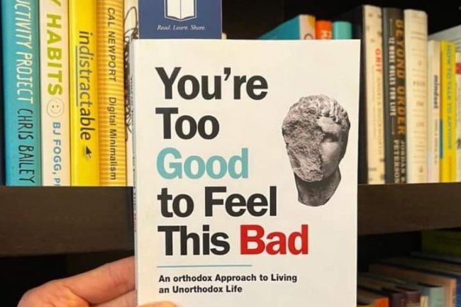 TOP 12 LESSONS LEARNED FROM BOOK -"YOU'RE TOO GOOD TO FEEL THIS BAD" 