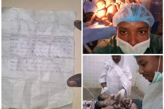 MOTHER DUMPS HER NEWBORN QUADRUPLETS IN KATSINA WITH A NOTE SAYING “SHE WAS IMPREGNATED AND ABANDONED BY A MAN WHO PROMISED TO MARRY HER”