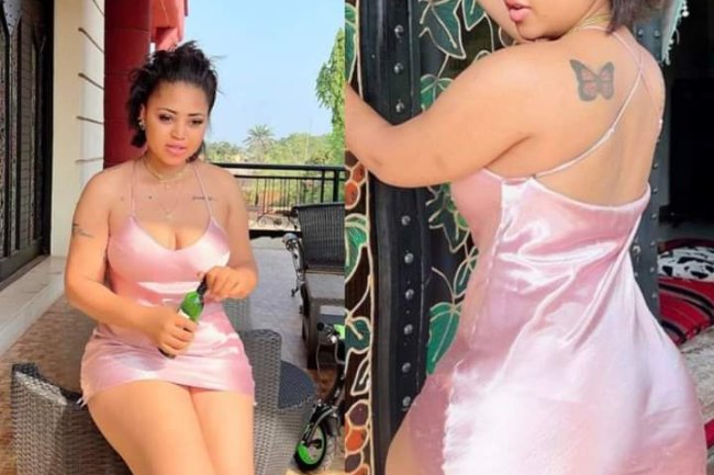 “OUR GRANDPA DEY ENJOY FRESH FOOD OO” – REACTIONS AS REGINA DANIELS POST A NEW PICTURES OF HER