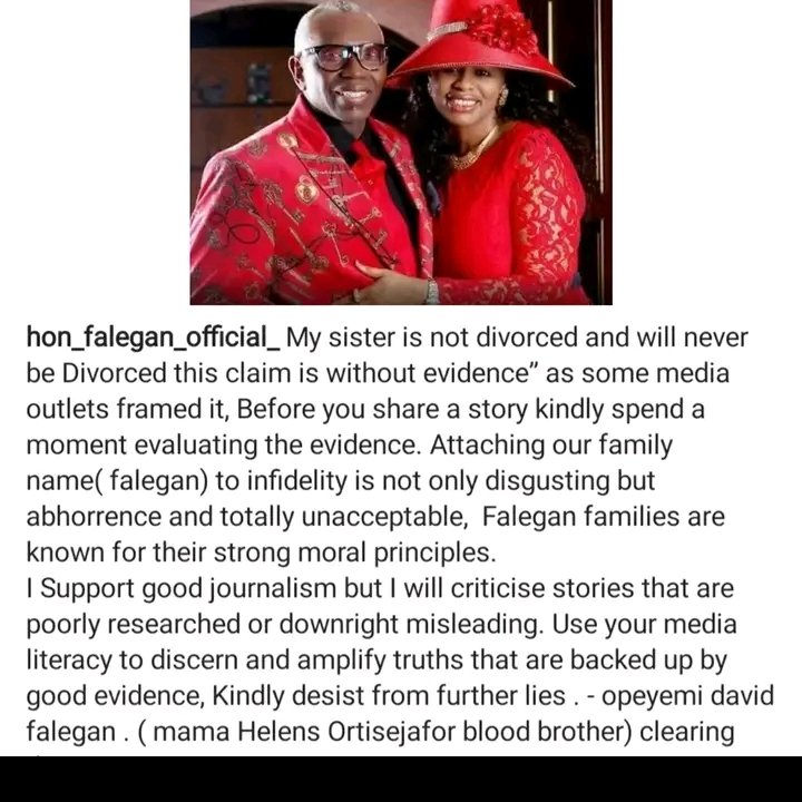 NKECHI BLESSING'S EX DEBUNKS CLAIM THAT HIS SISTER IS DIVORCED FROM PASTOR AYO ORITSEJAFOR