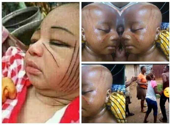NIGERIAN MAN PUNCHES HIS MOTHER IN-LAW FOR GIVING HIS NEW BORN BABY TRIBAL MARKS WITHOUT HIS PERMISSION