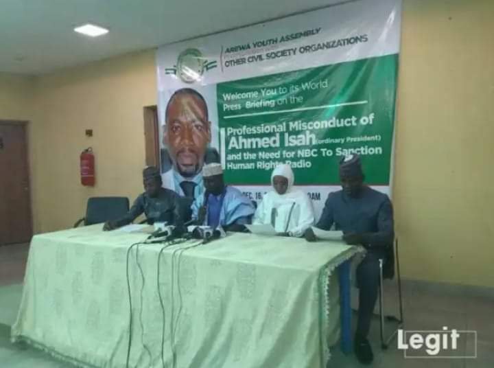 AREWA YOUTH ORGANISATION CALLS ON FG TO CAUTION AHMED ISAH, BREKETE FAMILY RADIO, GIVES REASONS