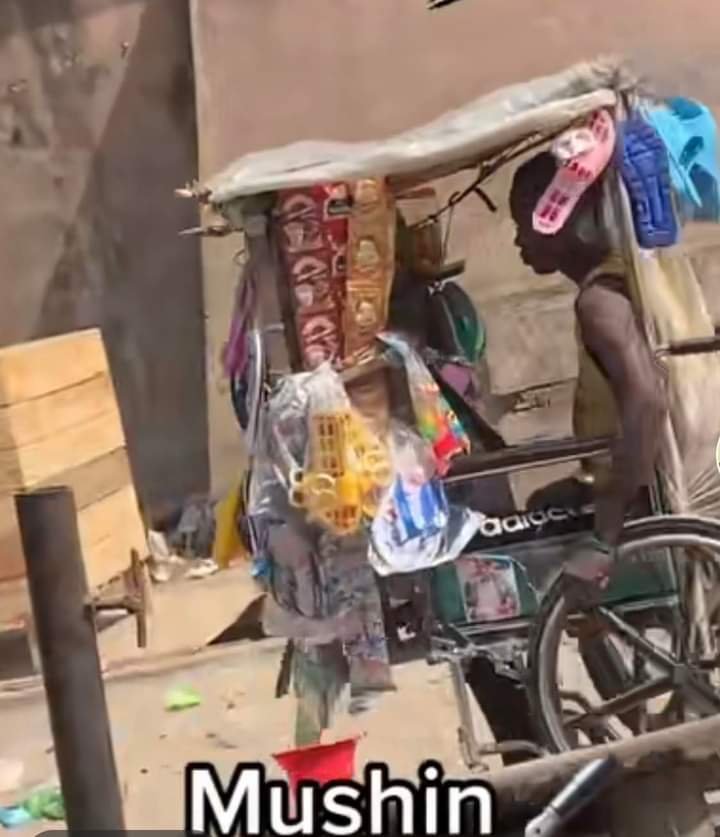 SAD AS DISABLED NIGERIAN MAN CONVERTS WHEELCHAIR TO PROVISION STORE IN VIDEO