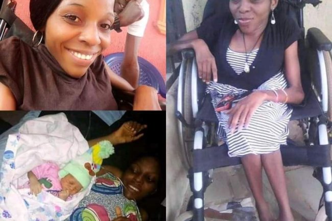“SHE IS MY HEARTBEAT” – MAN CELEBRATES HIS PHYSICALLY CHALLENGED WIFE AS SHE GIVES BIRTH TO TWINS