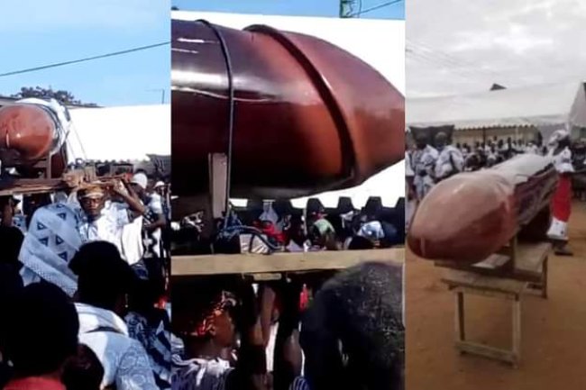 WOMAN WHO HAD 10 CHILDREN WITH 10 DIFFERENT MEN BURIED IN PENIS-SHAPED COFFIN