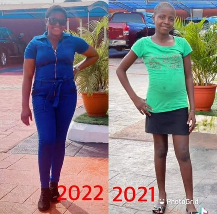 NIGERIAN LADY WOWS MANY AS SHE SHOWS OFF TRANSFORMATION PHOTOS OF HER HOUSEMAID ONE YEAR AFTER SHE EMPLOYED HER 