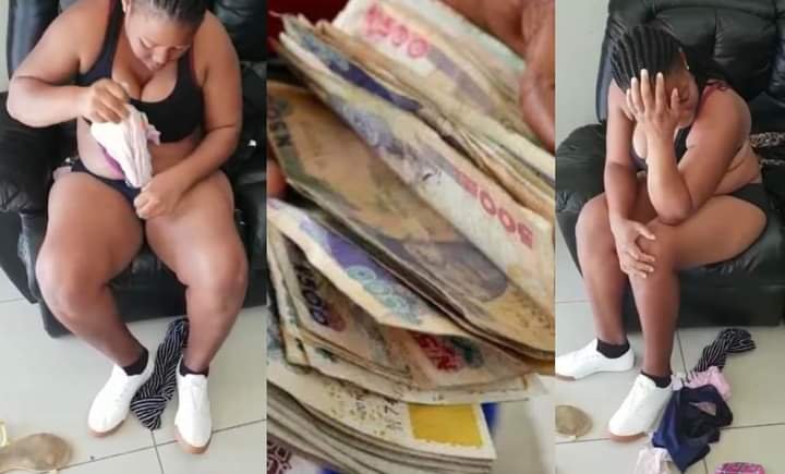 SAD AS HOUSE HELP CAUGHT AFTER STEALING MADAM'S MONEY, PANTIES HIDES THEM INSIDE HER UNDERWEAR