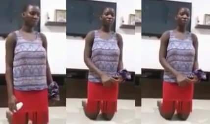 SAD AS NIGERIAN MAID CAUGHT ON CAMERA TRYING TO POISON HER MADAM WITH SNIPER