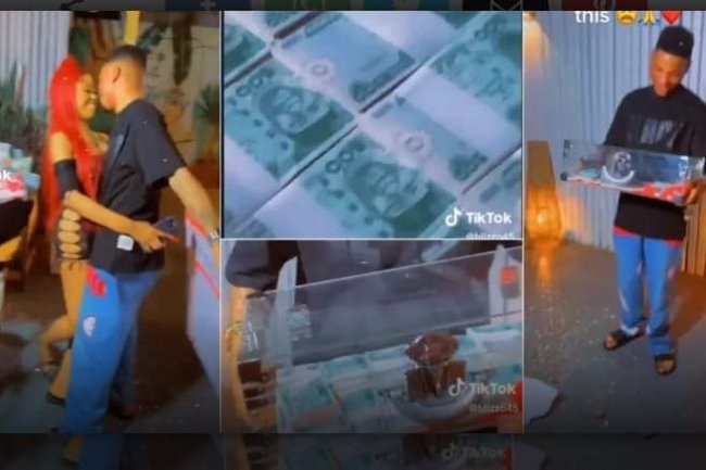 LADY GIFTS BOYFRIEND N1.5M NEW NAIRA NOTES ON BIRTHDAY, MAN COULDN'T BELIEVE IT