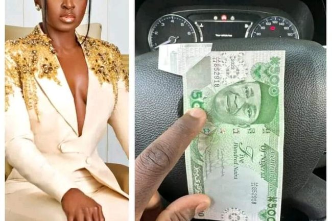 ACTRESS KATE HENSHAW SHARES PHOTO OF POORLY PRINTED NEW NAIRA NOTE 
